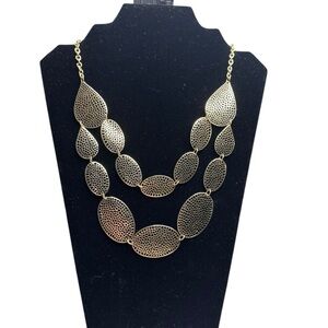 Bancroft Gold Double Layer Cutout Necklace